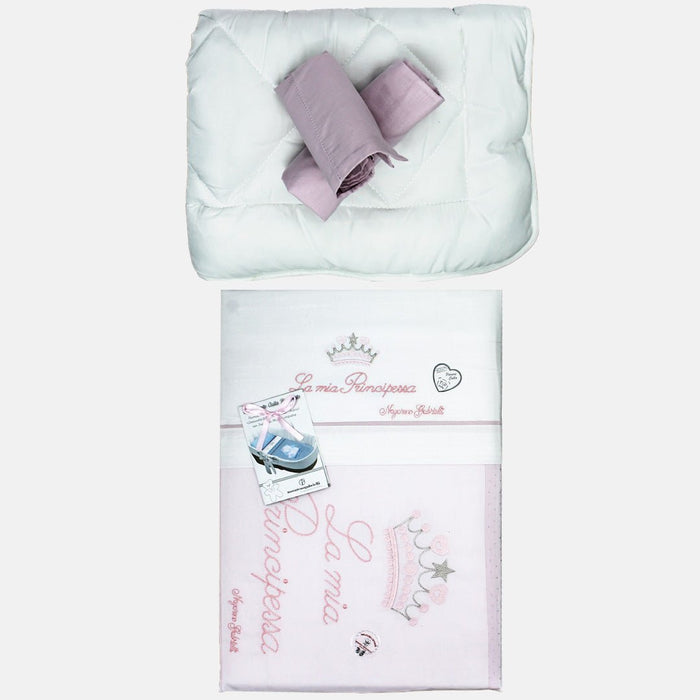 Set Culla E Carrozzina 4 Pezzi Nazareno Gabrielli 1938 | Copertina Azzurra | Coordinato Neonato - Foto 13