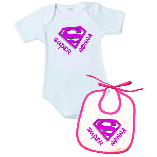 Personalizzata con frase "super nonna" - Body + Bavetta-Spio Kids-foto-prodotto