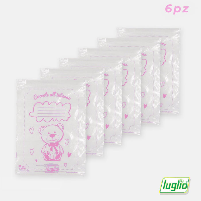 Bustine Corredino Neonato Ospedale CAìGO - Rosa, Con Zip, Impermeabili, Per Organizzare Accessori Bimba - Foto 10