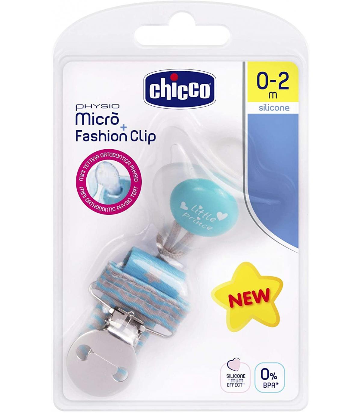 Ciuccio Micro + Clip 0-2 Mesi. Chicco — Spio Kids