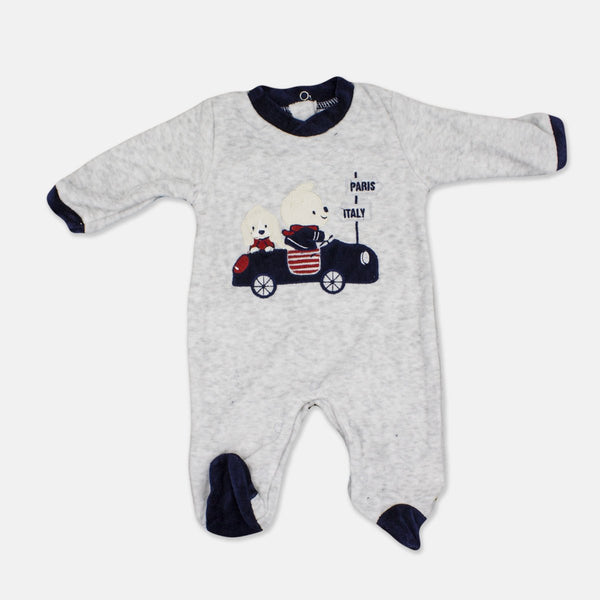 Tutina Neonato in Ciniglia ricamo Orsetti — Spio Kids