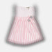 Vestitino Neonata, bianco e rosa a strisce, Ele-Baby - Spio Kids