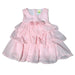Vestitino Neonata In Cotone Rosa Con Targhetta Applicata Luglio Lu813 - Spio Kids